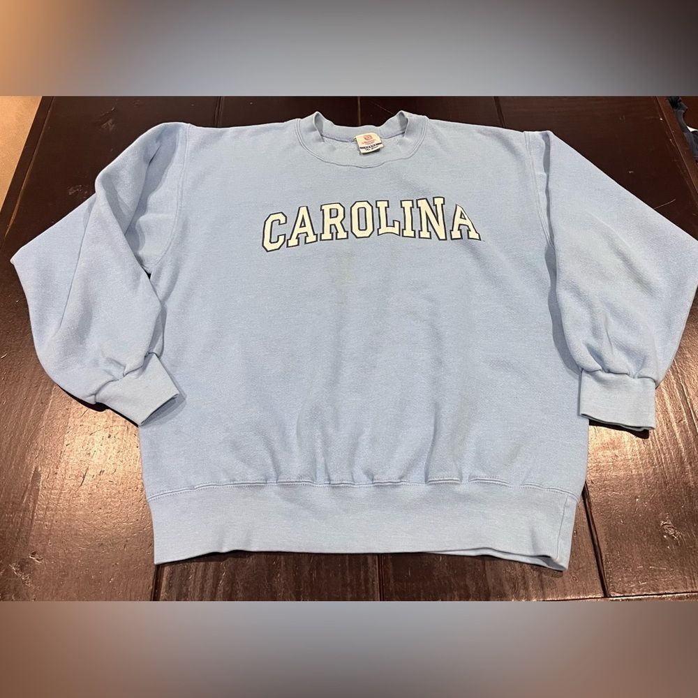 Vintage Carolina Sweatshirt Men Large blue Crewneck THE GAME Made in America